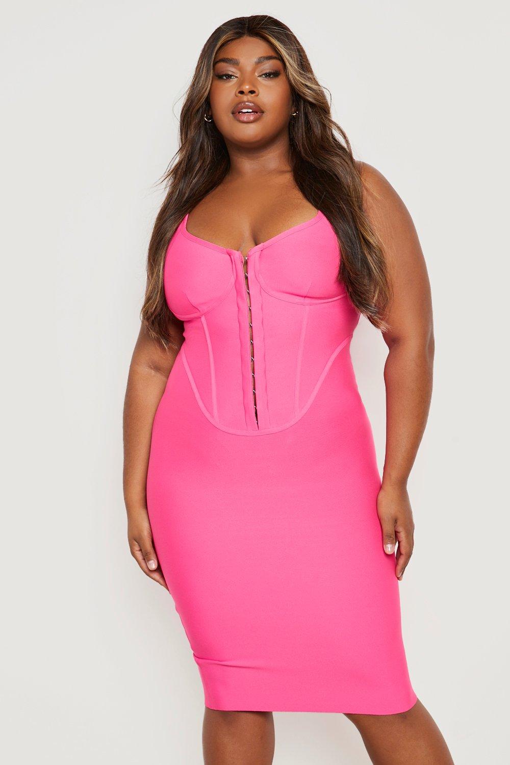 Hot pink bandage clearance dresses